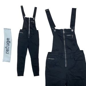 cute black overalls